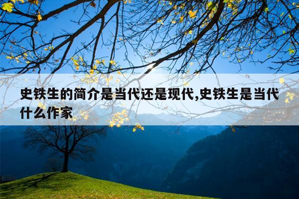 史铁生的简介是当代还是现代,史铁生是当代什么作家