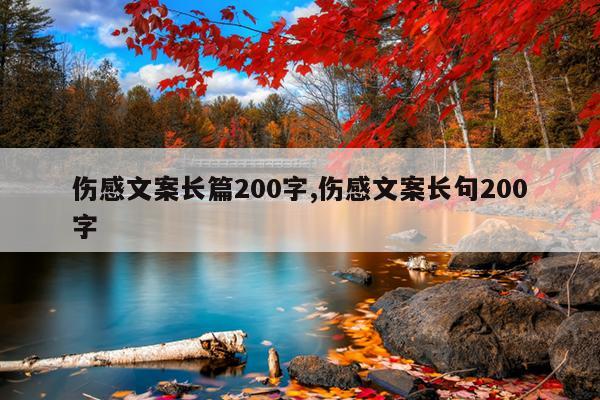 伤感文案长篇200字,伤感文案长句200字