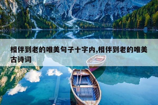 相伴到老的唯美句子十字内,相伴到老的唯美古诗词