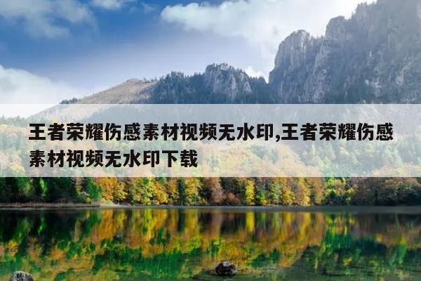 王者荣耀伤感素材视频无水印,王者荣耀伤感素材视频无水印下载