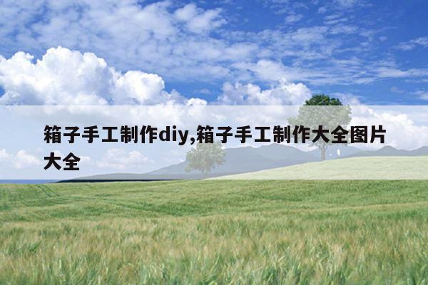 箱子手工制作diy,箱子手工制作大全图片大全