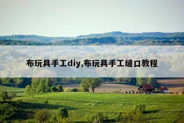 布玩具手工diy,布玩具手工缝口教程